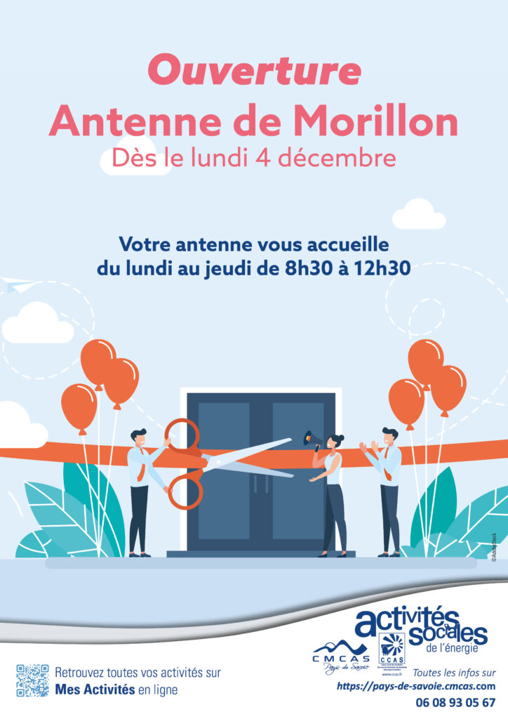 Ouverture de l'antenne de Morillon dès le 4 décembre du lundi au jeudi de 8h30 à 12h30 !